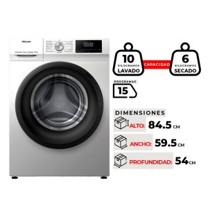 LAVADORA SECADORA HISENSE WD3Q1042BW 10KG POR 6KG