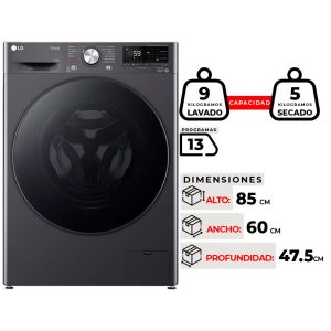 LAVADORA SECADORA LG WD9MVC4S6 DE 9KG X 5KG CON AI DD