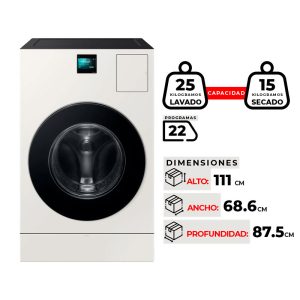 LAVADORA SECADORA SAMSUNG WD25FB8690BEZS