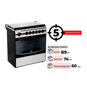 COCINA MADEMSA DIVA 920 5 QUEMADORES