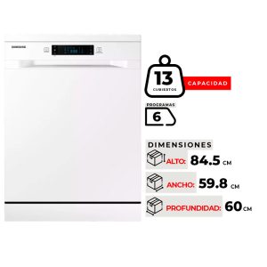 LAVAVAJILLAS SAMSUNG DW60M6040FW/ZS 13 CUBIERTOS
