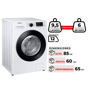 LAVADORA SECADORA SAMSUNG WD95T4046CE/ZS 9.5KG POR 6KG