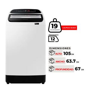 LAVADORA SAMSUNG WA19T6260BW/ZS 19KG