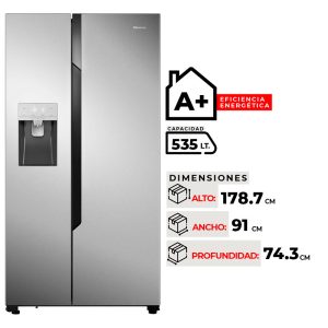 REFRIGERADOR SIDE BY SIDE HISENSE RC-70WS 535LTRS