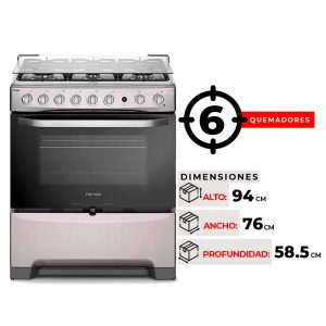 COCINA 6 QUEMADORES FENSA F 5300 T