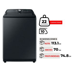 LAVADORA SAMSUNG WA22A8370GV/ZS