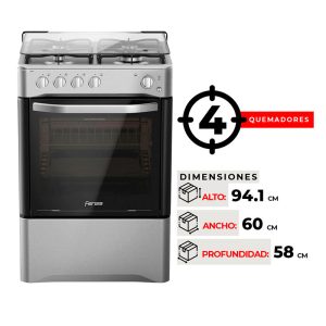 COCINA 4 QUEMADORES FENSA CB91+