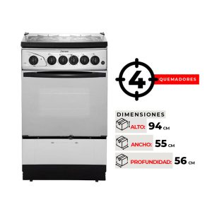 COCINA 4 QUEMADORES FENSA F2808