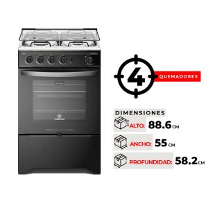 COCINA 4 QUEMADORES MADEMSA M 755 BT