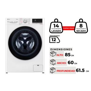 LAVADORA SECADORA LG WD14WVC4S6