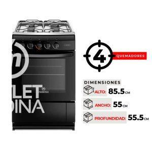 COCINA 4 QUEMADORES MADEMSA MV 120 T