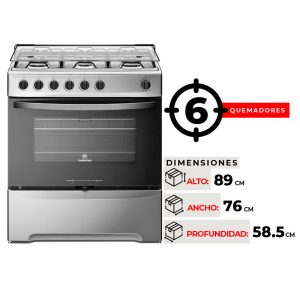 COCINA 6 QUEMADORES MADEMSA M 820 T
