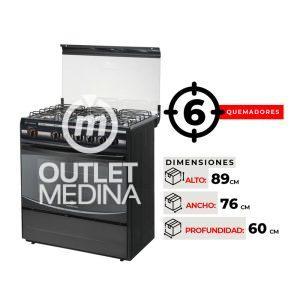 COCINA 6 QUEMADORES MADEMSA DIVA 820