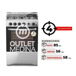 COCINA 4 QUEMADORES MADEMSA 785 XF