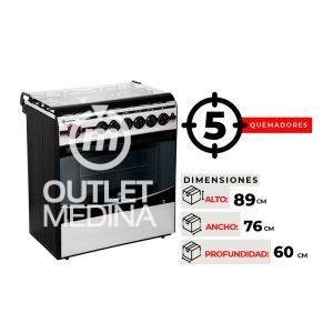 COCINA 5 QUEMADORES MADEMSA DIVA 920