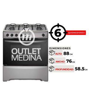 COCINA 6 QUEMADORES MADEMSA M 810 T