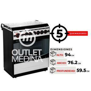 COCINA MADEMSA 5 QUEMADORES DIVA 940