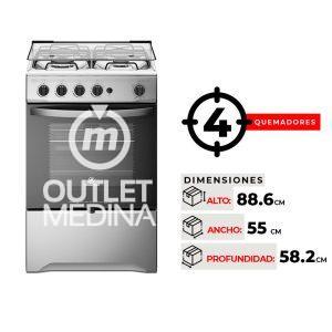 COCINA MADEMSA 4 QUEMADORES M 755 ST
