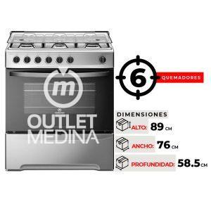 COCINA 6 QUEMADORES MADEMSA M 820 T