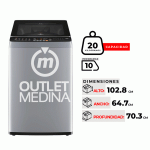 LAVADORA MADEMSA MDWMT20S 20KG GRIS