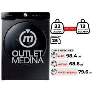 LAVADORA SECADORA SAMSUNG WD22T6500GV/ZS 22 KG POR 13 KG
