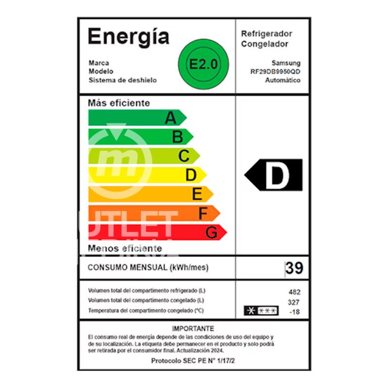 REFRIGERADOR FRENCH DOOR SAMSUNG RF29DB9950QDZS