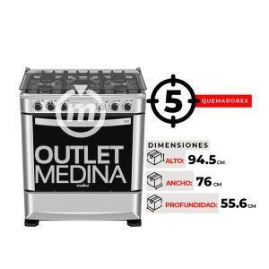 COCINA MABE 5 PLATOS ANDES7650FX0