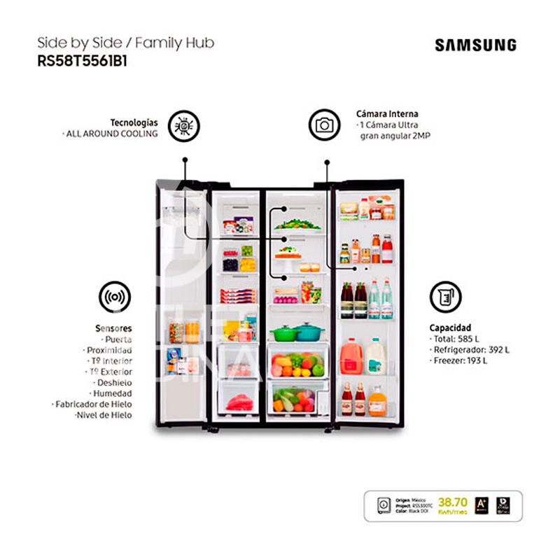 REFRIGERADOR SIDE BY SIDE SAMSUNG RS58T5561B1/ZS
