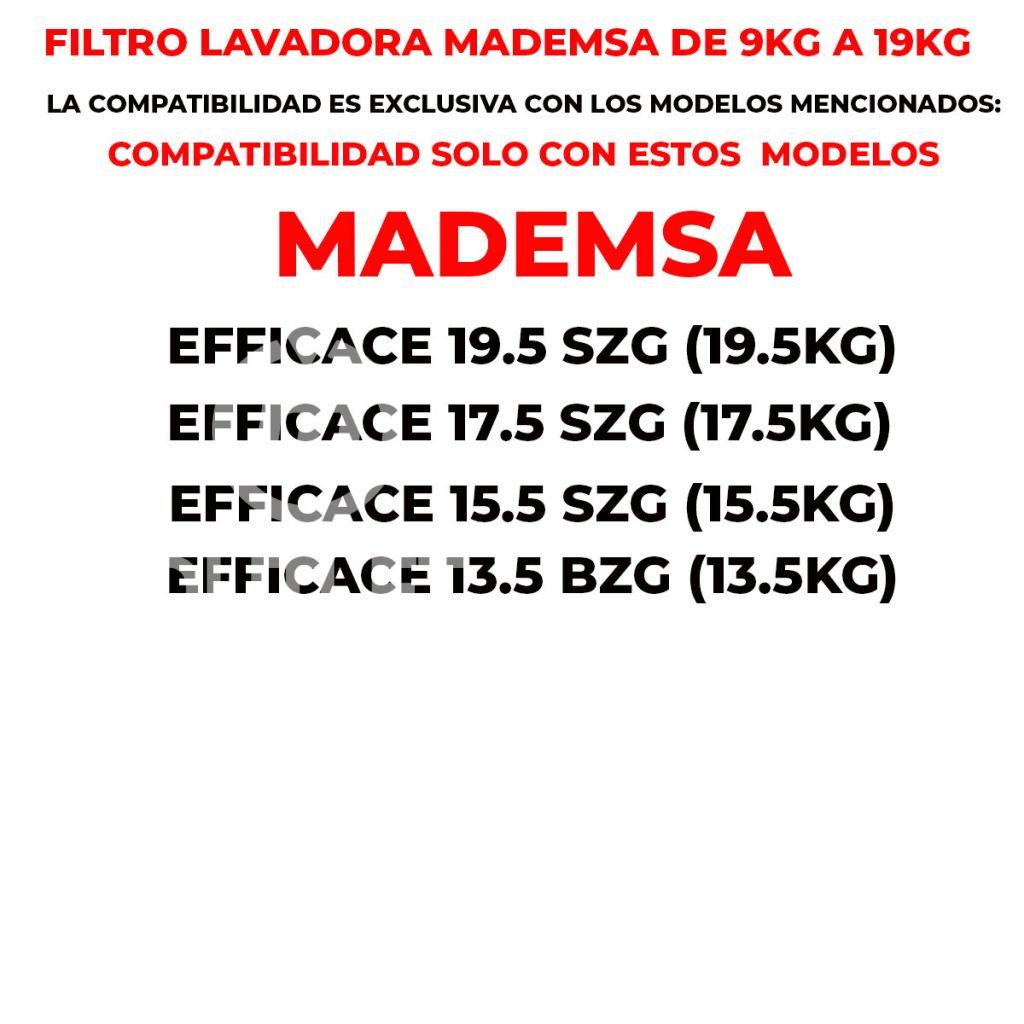 FILTRO PARA PELUSAS LAVADORAS MADEMSA
