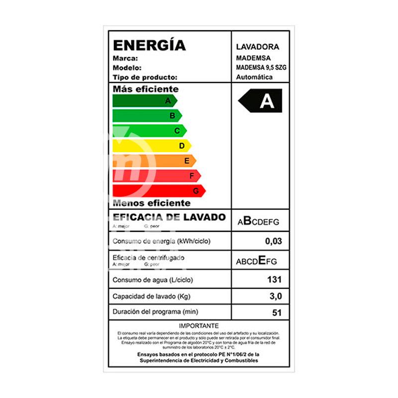 LAVADORA MADEMSA 9.5 SZG