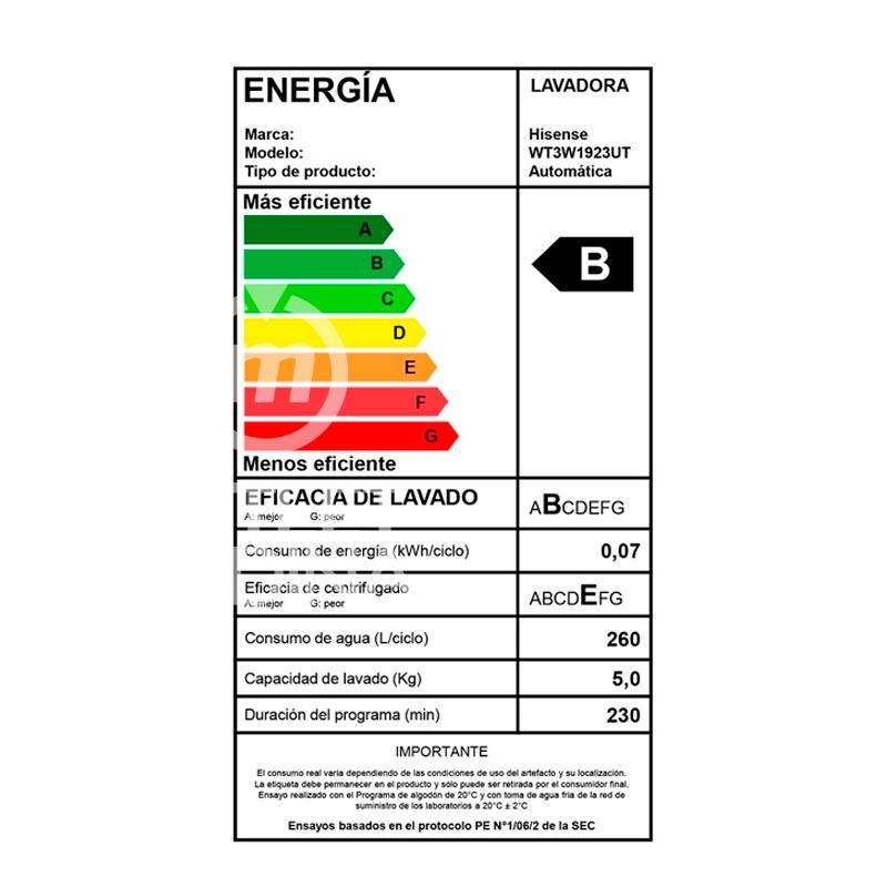 LAVADORA HISENSE WT3W1923UT