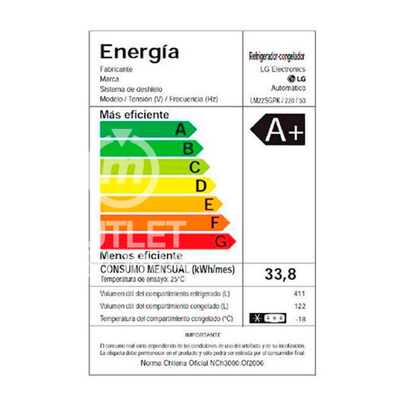 REFRIGERADOR FRENCH DOOR LG LM22SGPK 533LTS