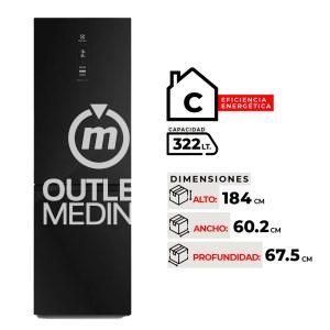 REFRIGERADOR BOTTOM FREEZER ELECTROLUX DB60GE NO FROST NEGRO
