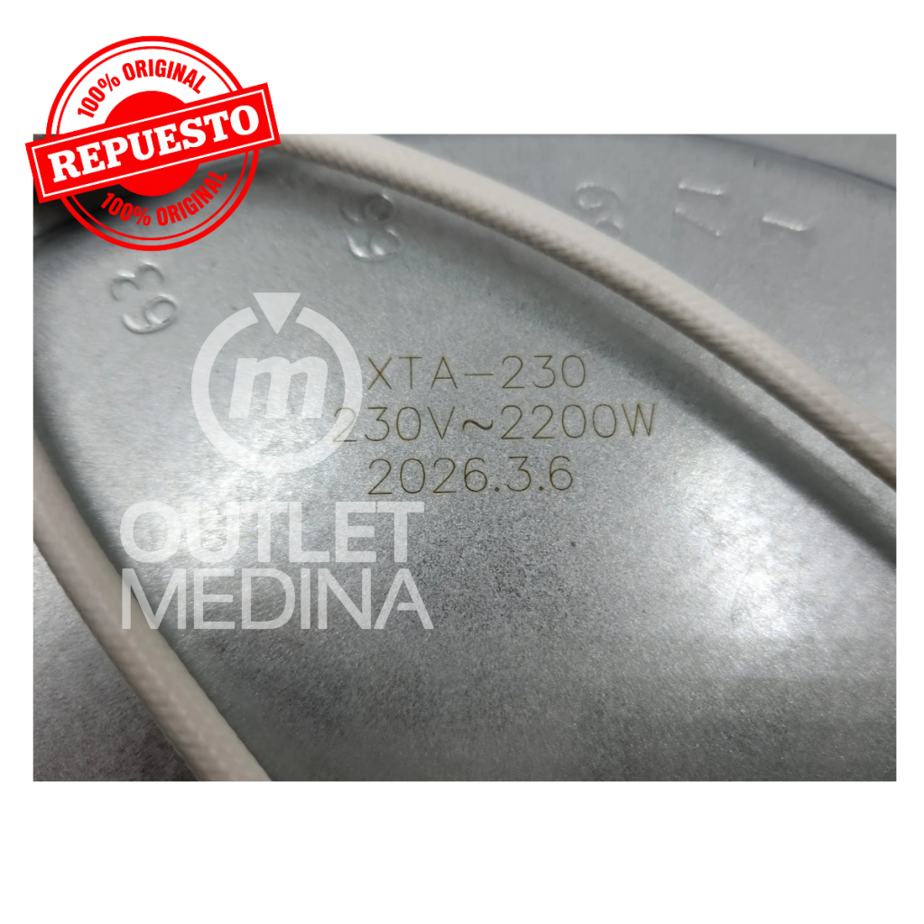 PLATO ELECTRICO 2200W ENCIMERA MADEMSA VM4TR